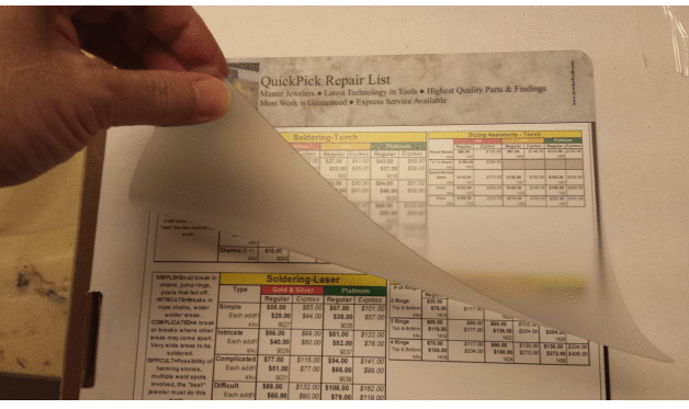 Counter Mat with replaceable pages